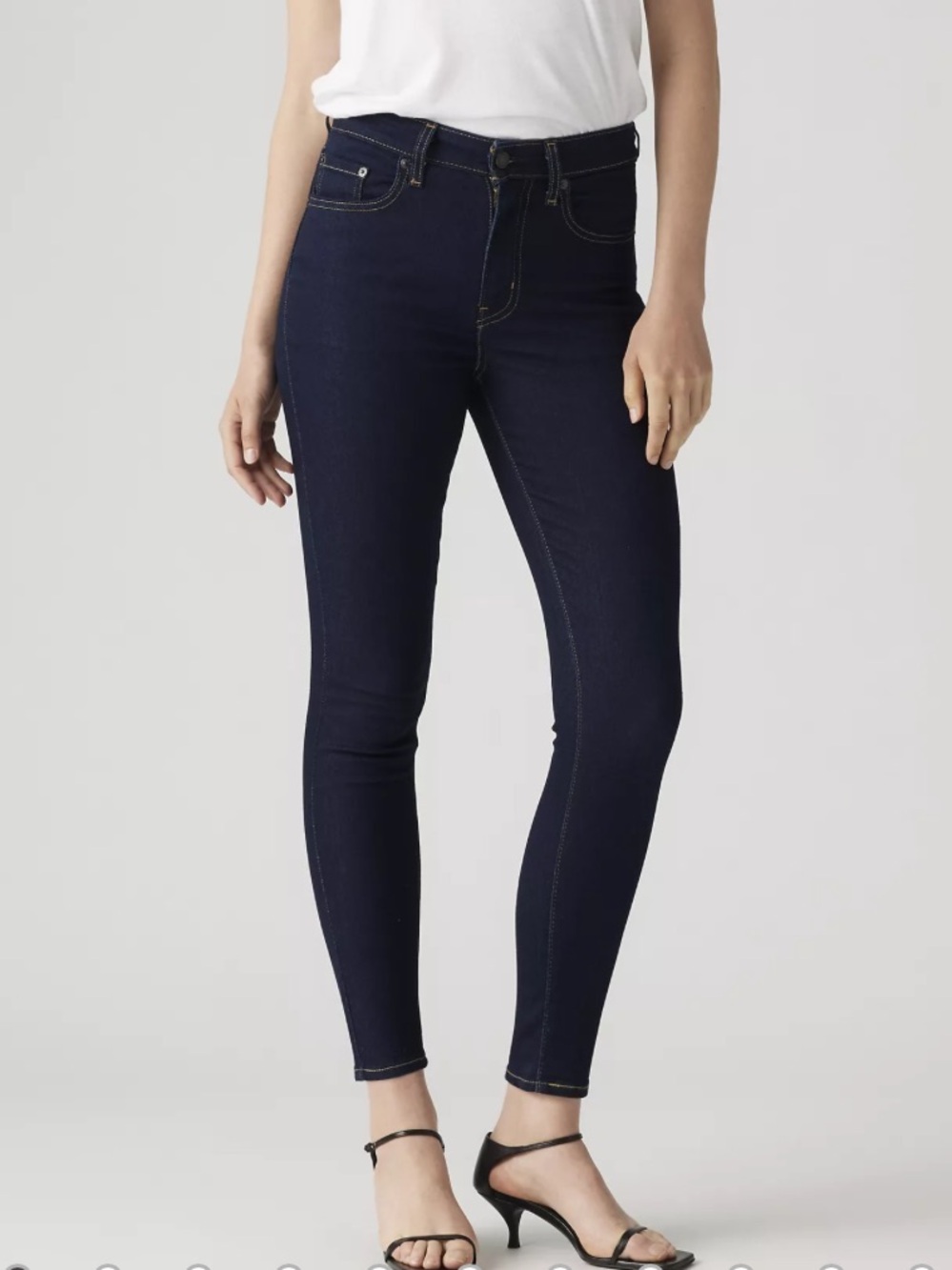 Levi’s 721 High Rise Skinny Jeans 28 Dark Wash Stretch Denim